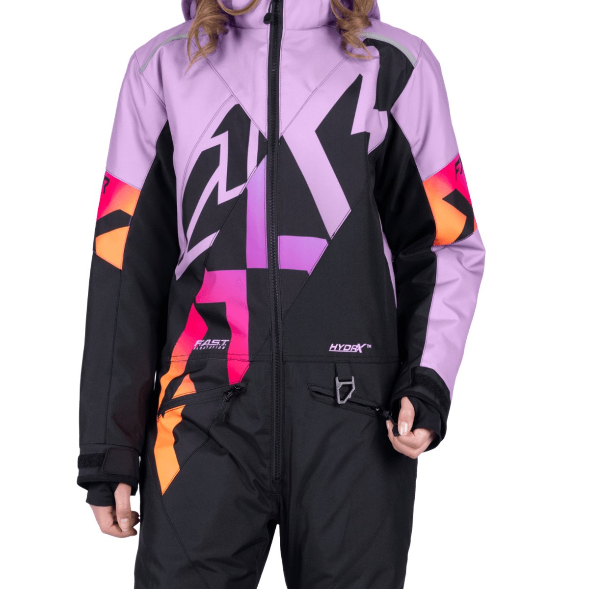 FXR Yth Cold Cross CX Monosuit 26, black/lilac glow