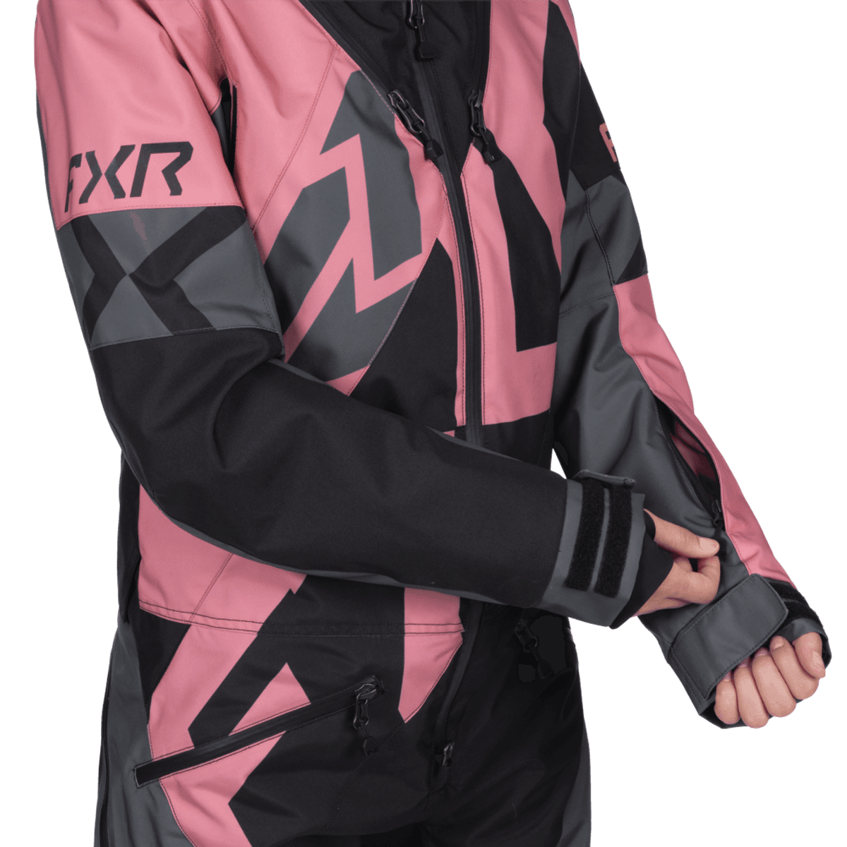 FXR Cold Cross CX F.A.S.T. Ins Monosuit 26, black/charcoal/rose
