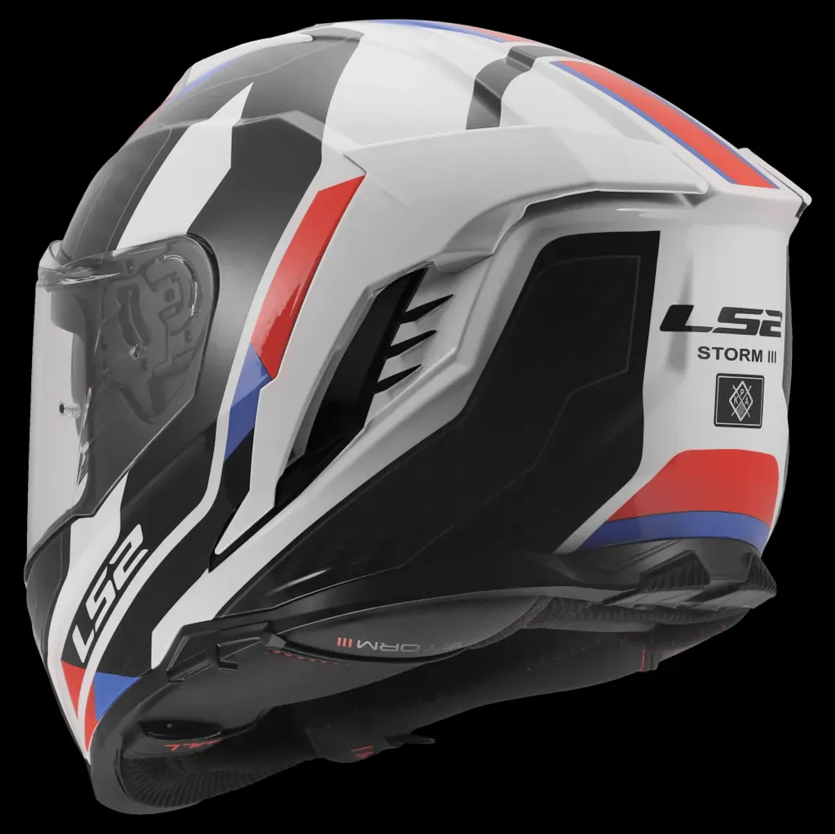 LS2 FF818 Storm III Sporty MC-Hjelm, hvit/blå/rød