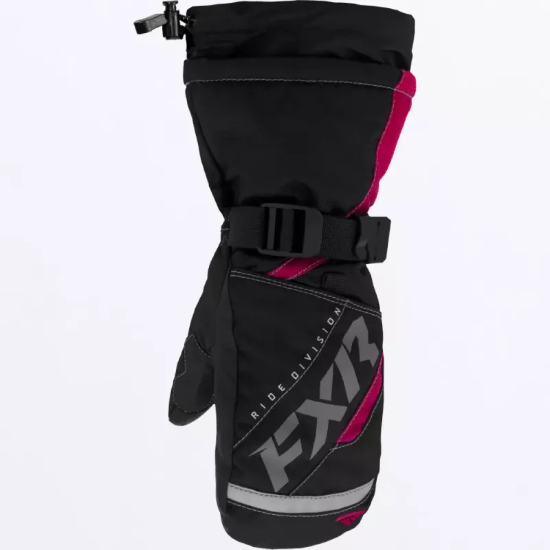 FXR Child Helix Race Mitt 23, black/fuchsia
