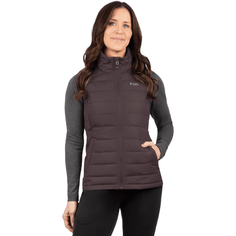 FXR W Phoenix Quilted Vest 26, raisin