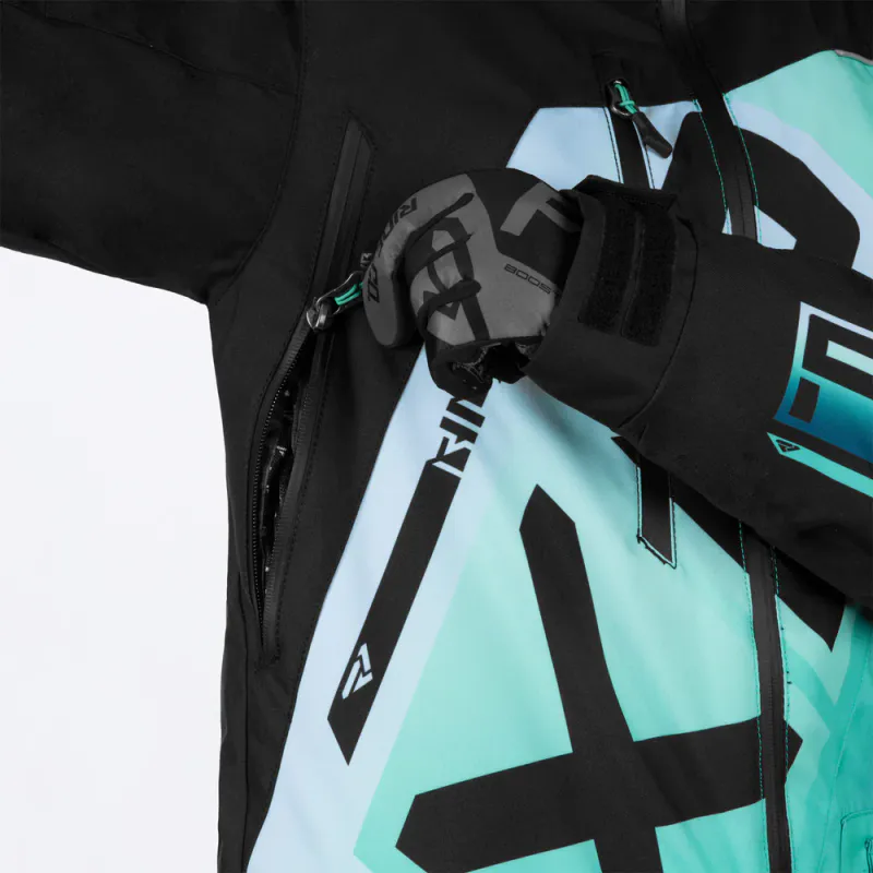 FXR W CX Lite Monosuit, black/mint fade
