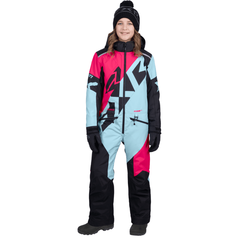 FXR Yth Cold Cross CX Monosuit 26, maui blue/razz