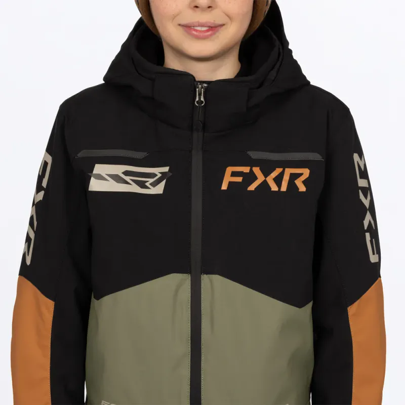 FXR Yth Vertical Monosuit 27, moss/umber/stone