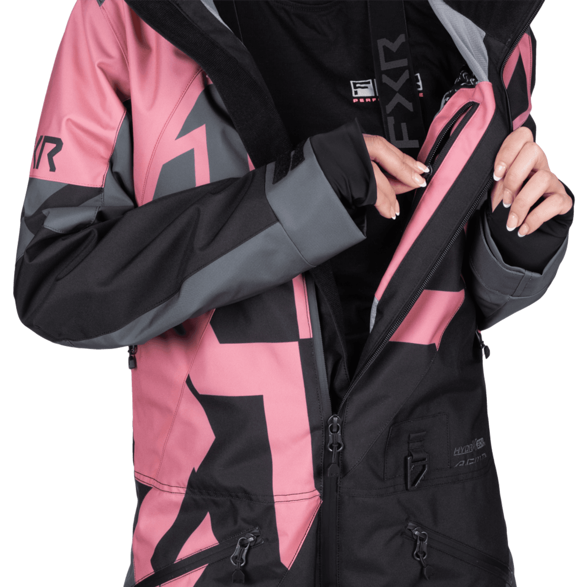 FXR Cold Cross CX F.A.S.T. Ins Monosuit 26, black/charcoal/rose