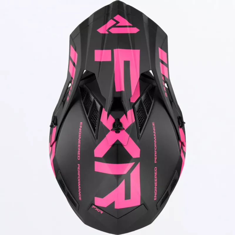 FXR Helium Race Div Helmet W/Auto Buckle 23, black/el pink