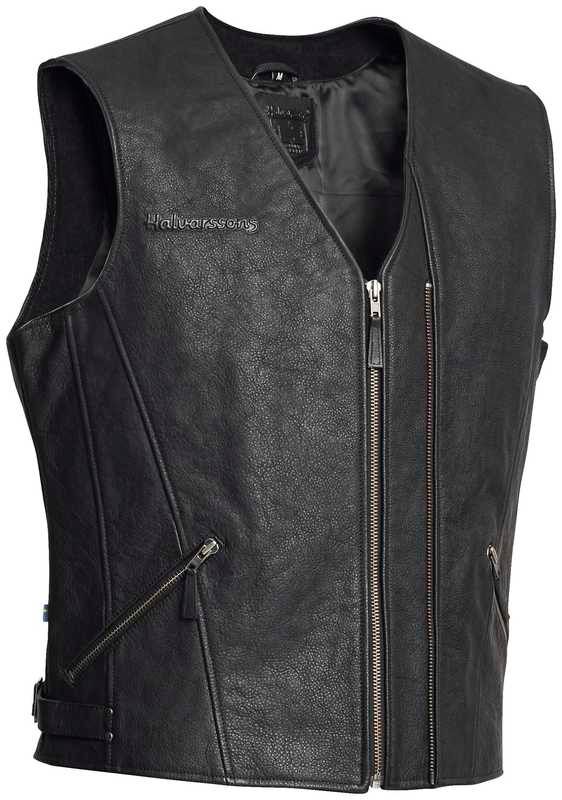 Halvarssons Cut Skinnvest, svart
